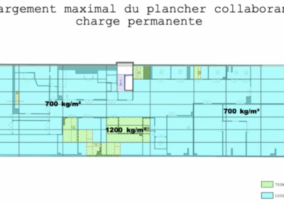 Calcul de capacité portante d’un plancher collaborant en R+1