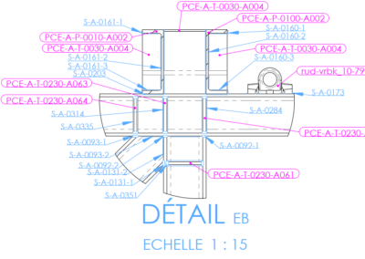 Structuration et normalisation d’un modèle 3D pour une plateforme type échafaudage de 24 m : préparation à la fabrication et traçabilité complète des assemblages. Beaulieu sur loire (45)